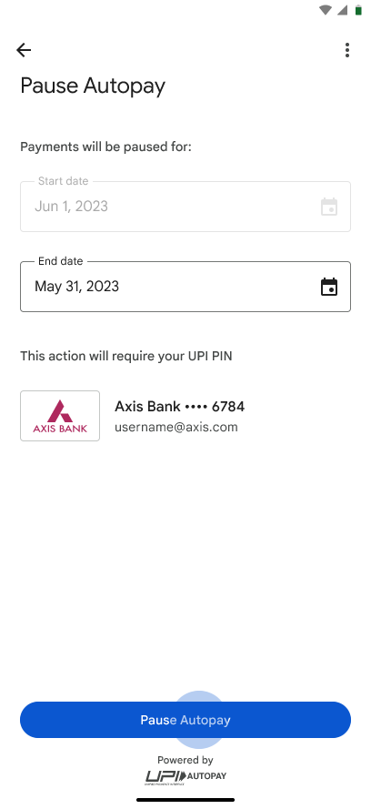 GPay Auto-Pay Setting